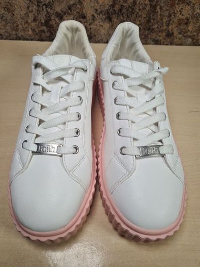 womens FAITH PLATFORM trainers runners white pink Size UK 8  EU 41 (AT2)