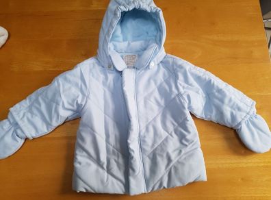 Baby boys blue jacket and trousers set 6 mths emile et rose