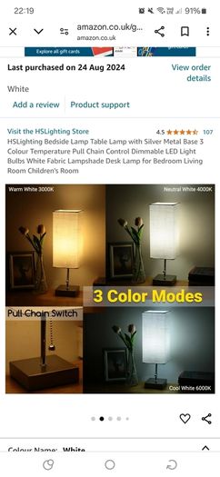 Bedside lamp
