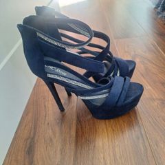 navy high heels