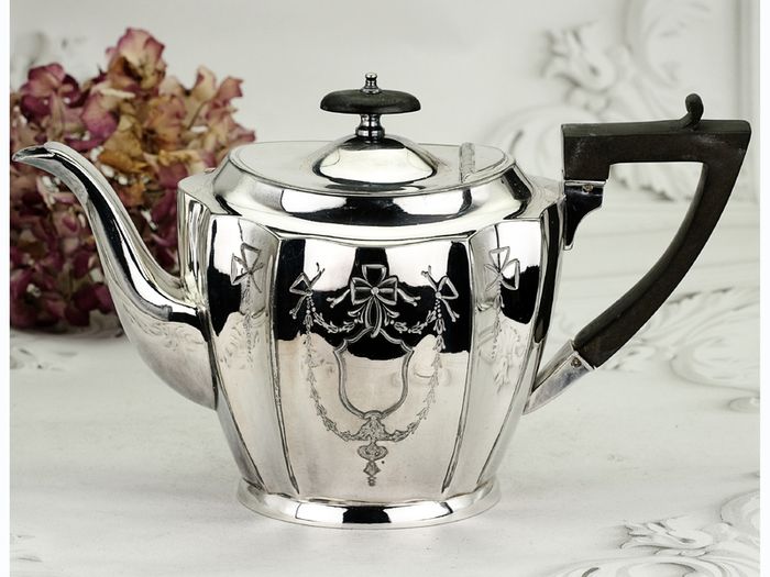 Antique Silver Plated Ornate Edwardian Tea Set