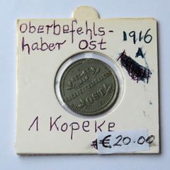 Oberbefehlshaber Ost 1 Kopeke 1916 WWI German Military Empire Occupied East