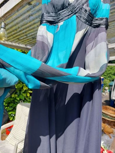 Monsoon silk vintage maxi dress size 10 (free postage)