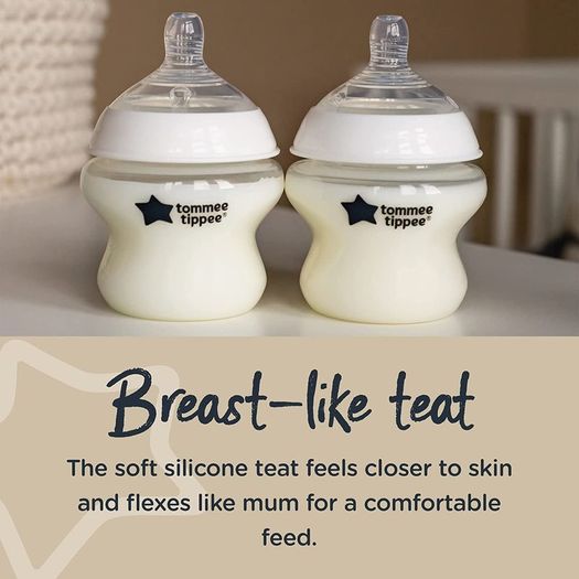 Closer to Nature Newborn Baby Bottle Starter Kit, Breast-Like Teats with Anti-Colic Valve, Mixed Sizes and Colours