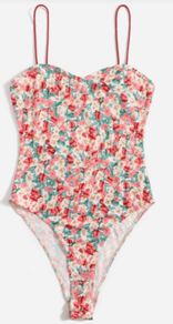 Floral High Cut Cami Bodysuit