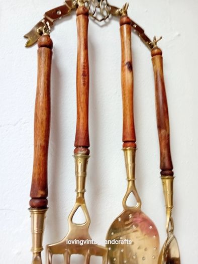 Brass Kitchen Utensil Rack