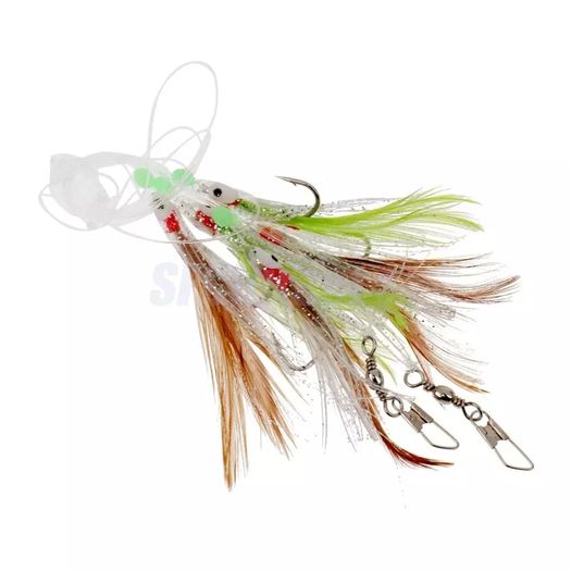 Shining Fish Skin Bait Sabiki Rigs with 5 Hooks Sea Fishing Multicolor Flasher Bait Rigs with Barrel Swivel Herring