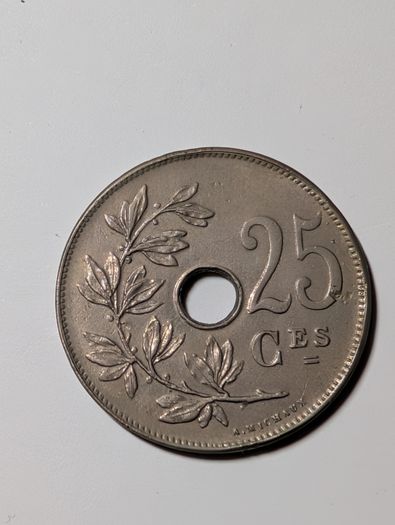 Belgium 1927 25 Centimes.