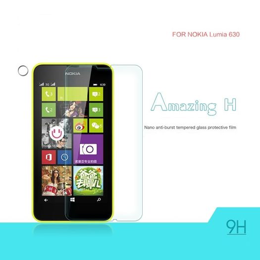 Protective 9H Tempered Glass Screen Guard Protector for Nokia Lumia 630