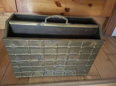Vintage brass magazine holder