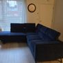 Navy blue Sofa bed Image 2