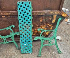 iron cast garden bench sides