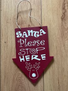 Santa Stop here sign