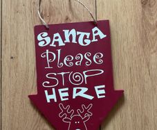 Santa Stop here sign