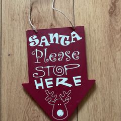 Santa Stop here sign