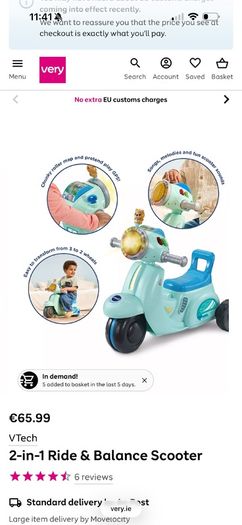 vtech 2 in 1 ride and balance scooter