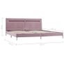 Bed Frame with LED Pink Fabric 150x200 cm Image 9