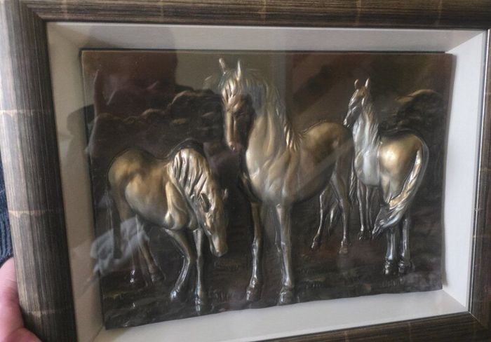 Framed 3D horse wall art