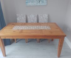 table and six chairs