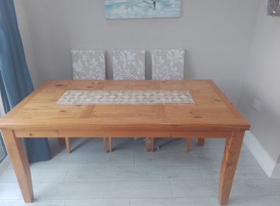 table and six chairs