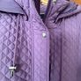 Purple Quilted Ladies Coat with Hood- As New (Size 18) Image 3