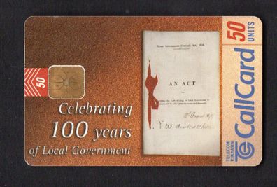 1999 Ireland 50 unit 100 years of Local Government in Ireland (ODS3) Call Card Used
