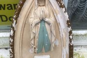 1958 virgin mary wall hanging free postage