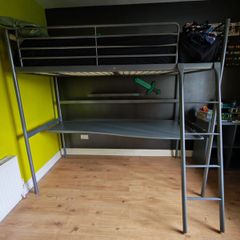 IKEA SVARTA Loft Bed Frame with Built-In Desk