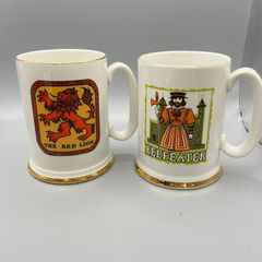 2 x Ye Old Inn Tankard Large Mug Vintage Beefeater\Red Lion - Wood & Sons