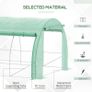 Polytunnel Greenhouse Walk-in Grow House Tent with Roll-up Sidewalls, Zipped Door and 8 Windows, 4x3x2m Green Image 5