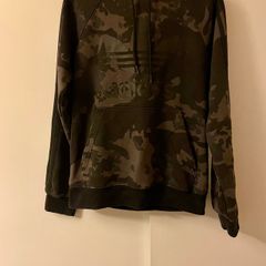 Adidas Originals Mens Camouflage Camo Khaki Hoodie Hooded Sweatshirt Streetwear Extra Small XS