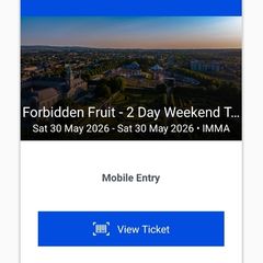 2x Weekend Forbidden Fruit Tickets