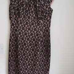 Lace dress blush pink and black.