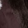 Valerie Stevens Chocolate Brown Faux Suede Fur Lined Toggle Waistcoat Gilet Size L/XL Image 4