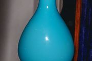 Holmegaard handblown turquoise vase