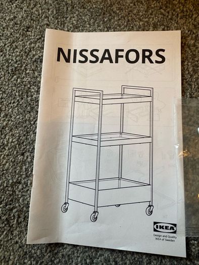 Ikea storage trolley, white