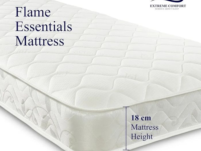 European Single Mattress (90x200cm) | Foam-Free Bonnell Spring | Cooltouch Breathable Cover | Plush Comfort Support | 18cm Deep Value Mattress