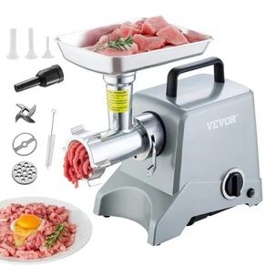 Electric Meat Grinder, 5 Lb/Min Capacity, 575W 800W MAX) Industrial Meat Mincer with Blade, Grinding Plate, Sausage Stuffing Blade and 3 Tubes, Aluminum Commercial Meat Grinder