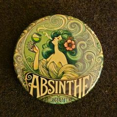 Absinthe , pin back button badge.