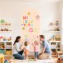 Magnetic Arch Wall Decal 100x45 Cm Magnetic Chalkboard Contact Paper for Wall Peel and Stick Self Adhesive Magnet Board Sticker Roll with 36 Letters for PlayroomMilk Tea Image 4