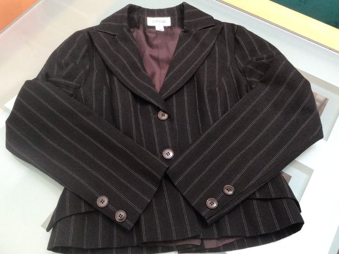 Vintage John Rocha Couture Designer Skirt Suit Dark Brown Size 10