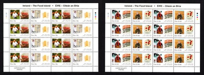 2015 Ireland The Food Island Commemorative Stamp Sheetlet Plate 1B1B1B1B Mint Never Hinged (MNH)