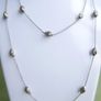 Vintage  Long Sterling Silver Necklace Swirly Oval Beads Length 31" - 10,7g Image 4