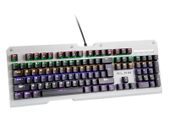 New 104 Keys QWERTY Wired LED Mechanical Gaming PC USB Metal Keyboard # 1500