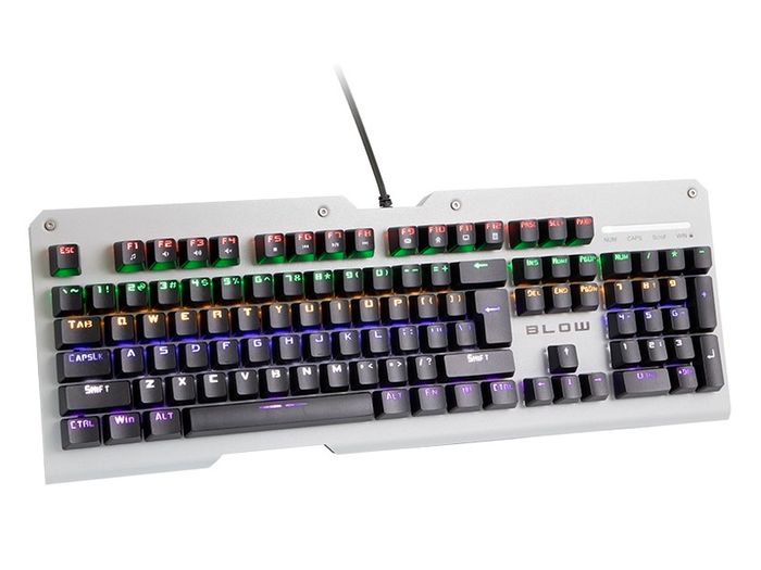 New 104 Keys QWERTY Wired LED Mechanical Gaming PC USB Metal Keyboard # 1500