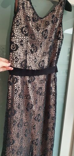 RENATA NUCCI black and taupe dress Sz 14 UK - Bnwt Rrp 239 Sterling
