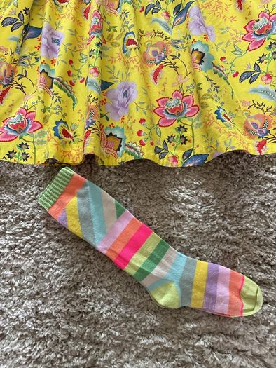 Oilily downtown dress and matching socks age 10 like new!