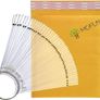 NEW SALE | Colour Display Tips, Clear Nail Swatch Sticks, Salon Nail Display Tips, Nail Samples Stickers for Nail Art Design Nail Practice | Fan Shape, with Metal Ring, Pack of 50 Image 2