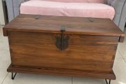 Rustic storage chest coffee table