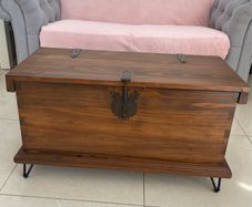 Rustic storage chest coffee table